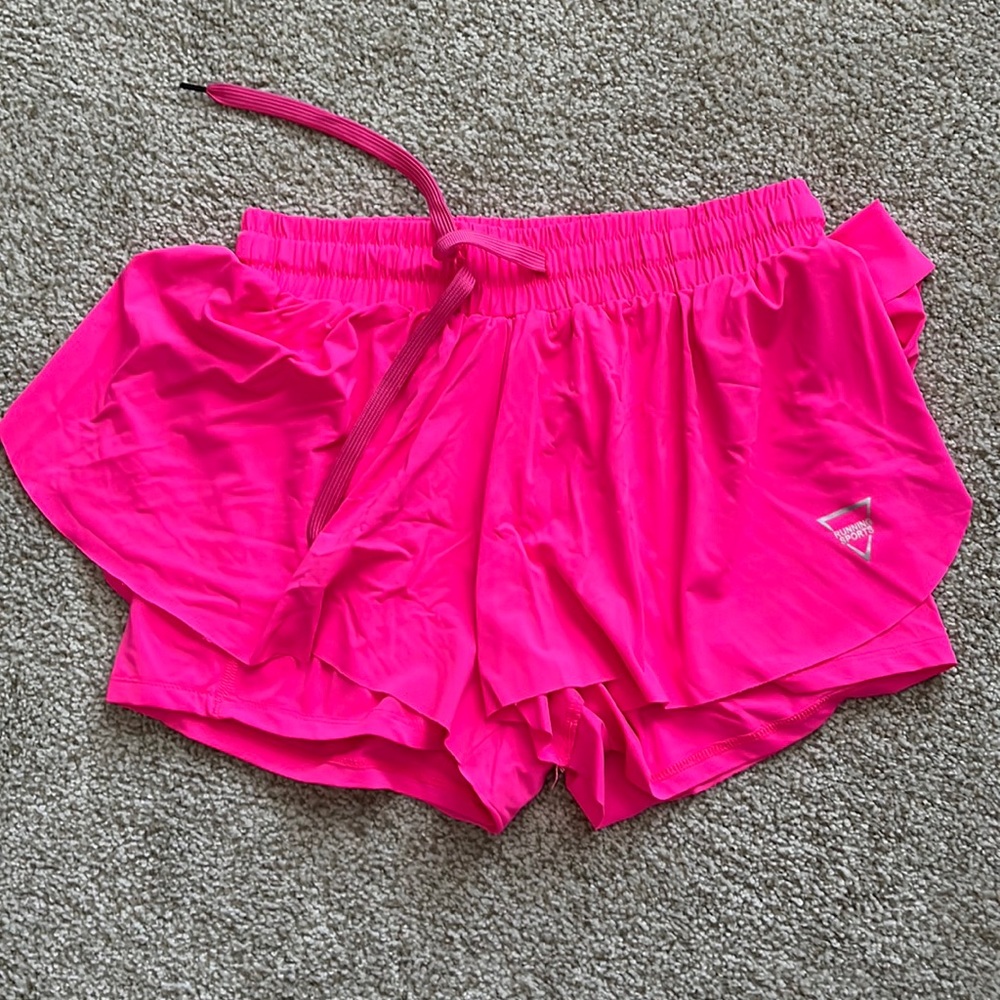 Hot Pink Butterfly Shorts- XS